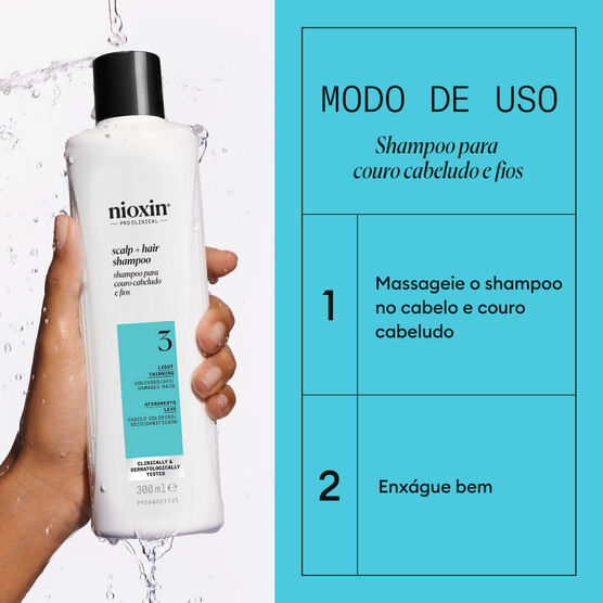 Shampoo para Cabelos Coloridos e Danificados Sistema 3 Nioxin